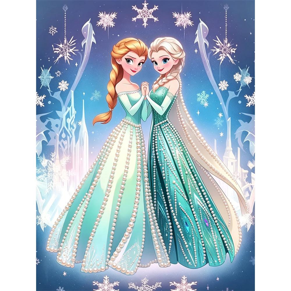

Disney Pearl Art Sisters United in the Frozen Kingdom Pearl Art Painting Kit Creative Gift for Adults Beginners Ideal for Home Wall Decor 30x40