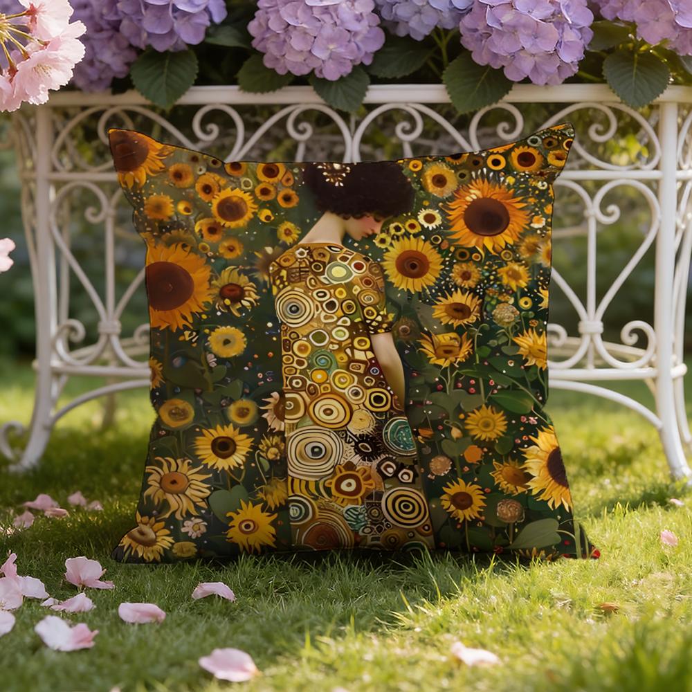 G-Gustav K-Klimt Oil P-Painting Cushion Cover Home & Car Dual-Scene Pillow Cover: Reversible for Premium Comfort