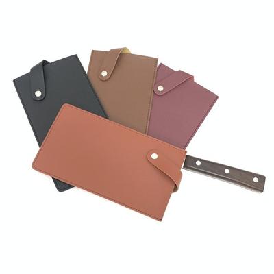 High Quality PU Leather Chef Blade Sheath Waterproof Solid Color Blade Case Thicken Kitchen Blade Holster Kitchen Tool Storage