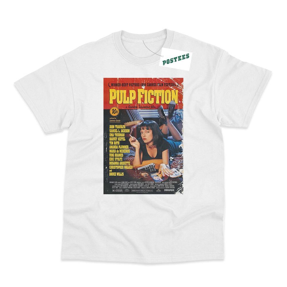 Retro Movie Poster Inspired by Pulp Fiction Direct To Garment Printed TShirt Unisex T-Shirt S