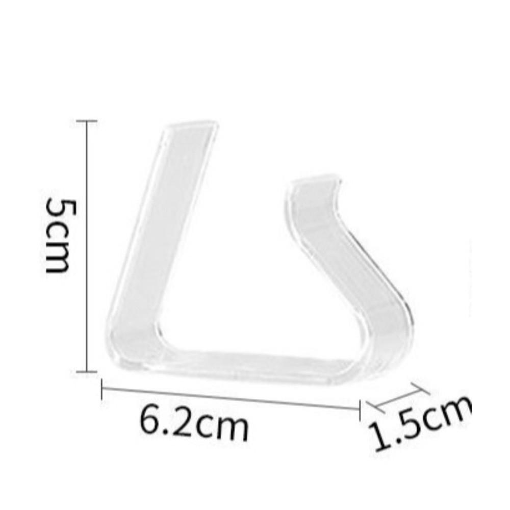 12pcs Durable Tablecloth Fixing Clip Invisible Anti-slip Clear Tablecloth Clips Plastic Windproof Table Cover Holders