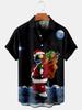 European And American Men'S Hawaiian 3D Printed Shirt Lapel Beach Short-Sleeved Fashion Casual Shirt