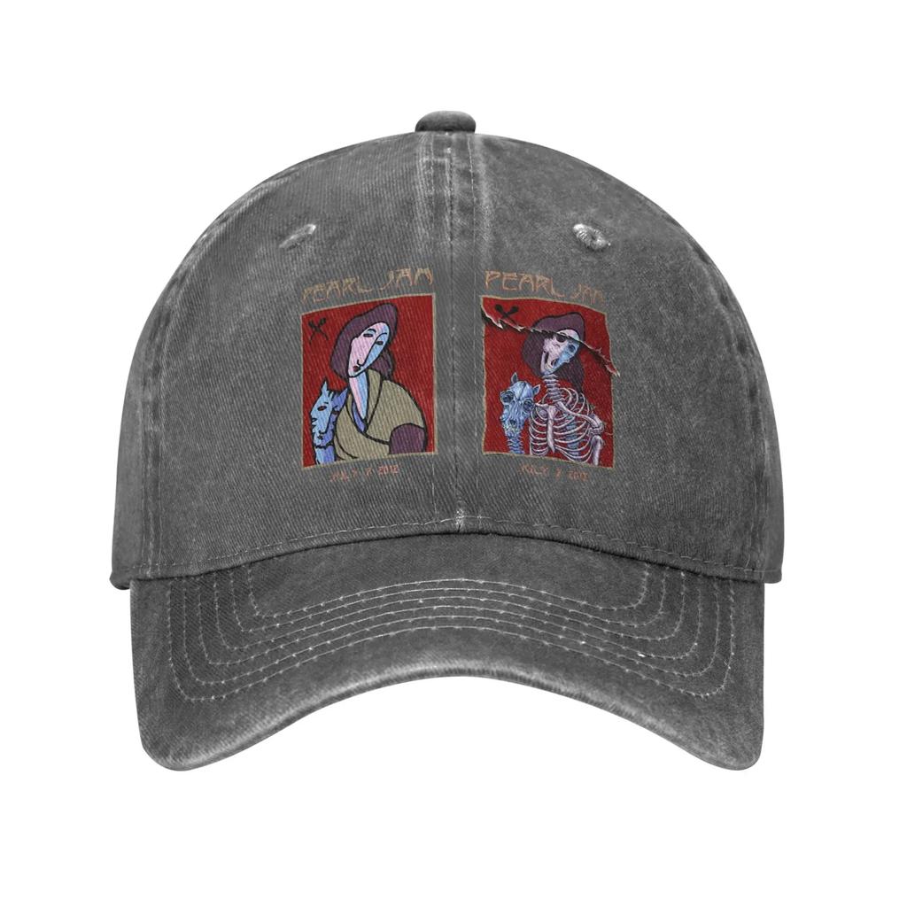 Baseball Cap Music Pearls Jam  Spring Y2k Funny Trucker Hat  Unisex Women Print Outdoor Gym Sun-Proof Baseball Caps