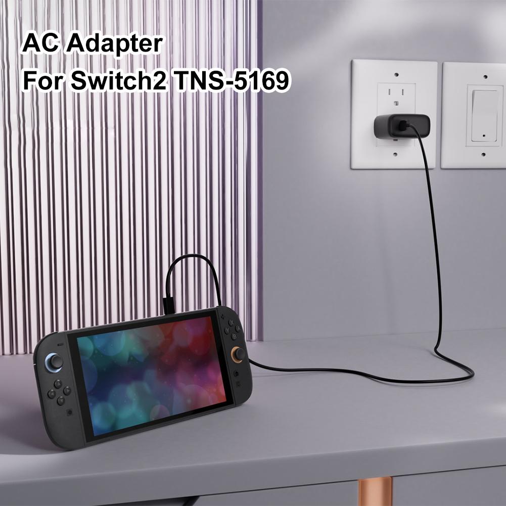 60W AC Adapter Power Supply with USB C Cable for Nintendo Switch2 Accessories Wall Charger Type C Charger for Switch/OLED