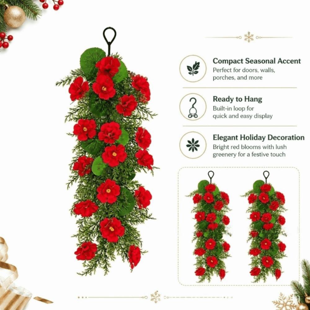 Vine Decoration Xmas Artificial Flower Vine Christmas Fake Plants Vine Wedding Decorative