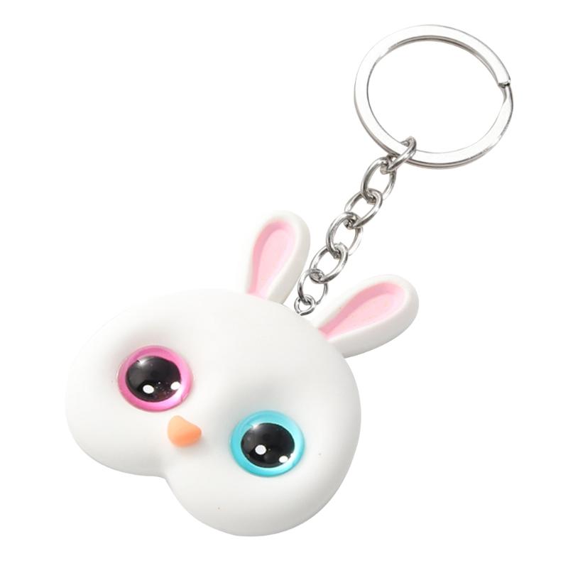 Cute Bunnies Keychain 3D Cartoon Cat Keychain Ribbt Keychain Gift Easy To Carry