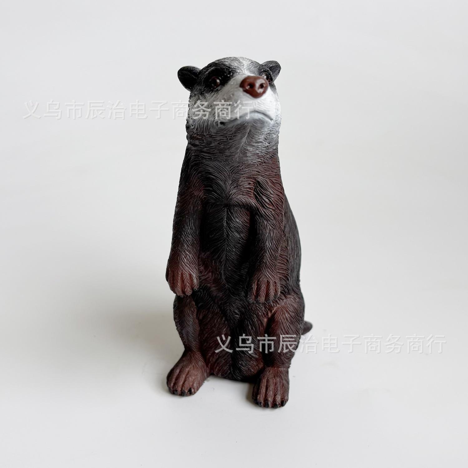 Simulation resin statue ornament outdoor wildlife badger yard and home decoration resin statue ornament