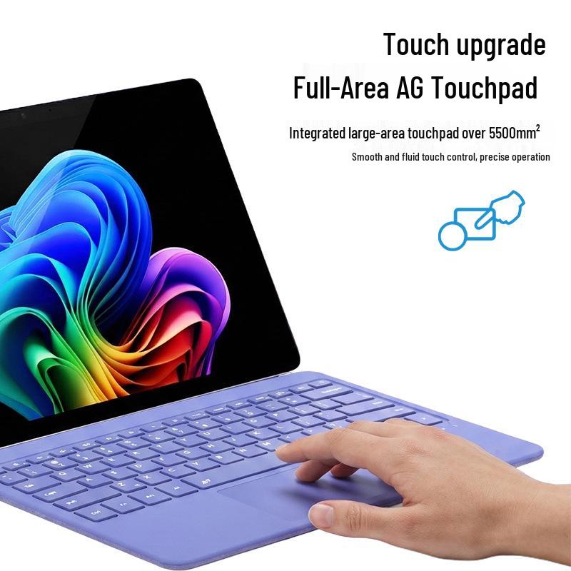 Surface Pro 12 Colorful Backlit Bluetooth Keyboard with Protective Cover