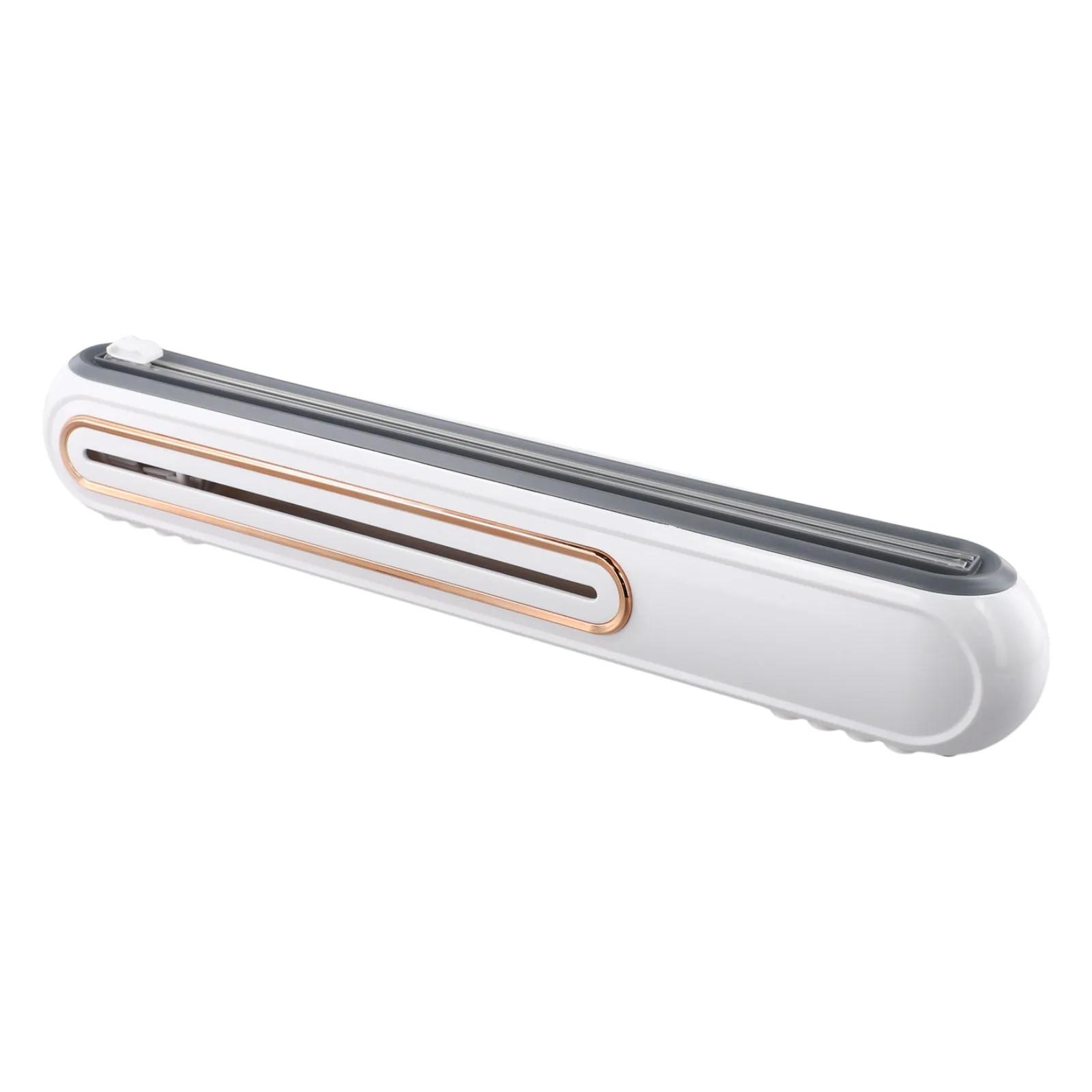 

Magnetic Kitchen Tool For Plastic Wrap And Aluminum Foil Dispensing Includes Safety Sliding Blade For Neat And Safe Cutting белый