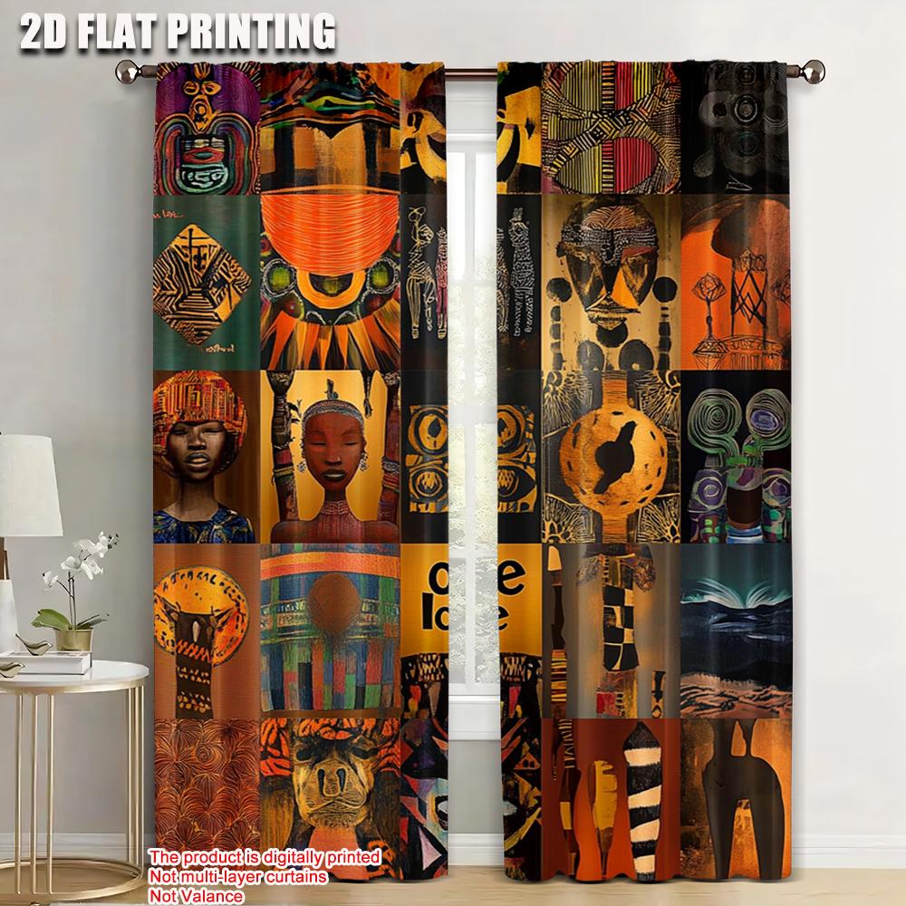 

2pc, Curtains Black Women 2 Polyester,Without Electricity summer party decorations Applies to Holiday Family Party Decorations 52.50×116.00 CM 2pcs