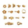 Gold Plated S925 Silver Butterfly Pearl Zircon Clasp DIY Bracelet Connector P24