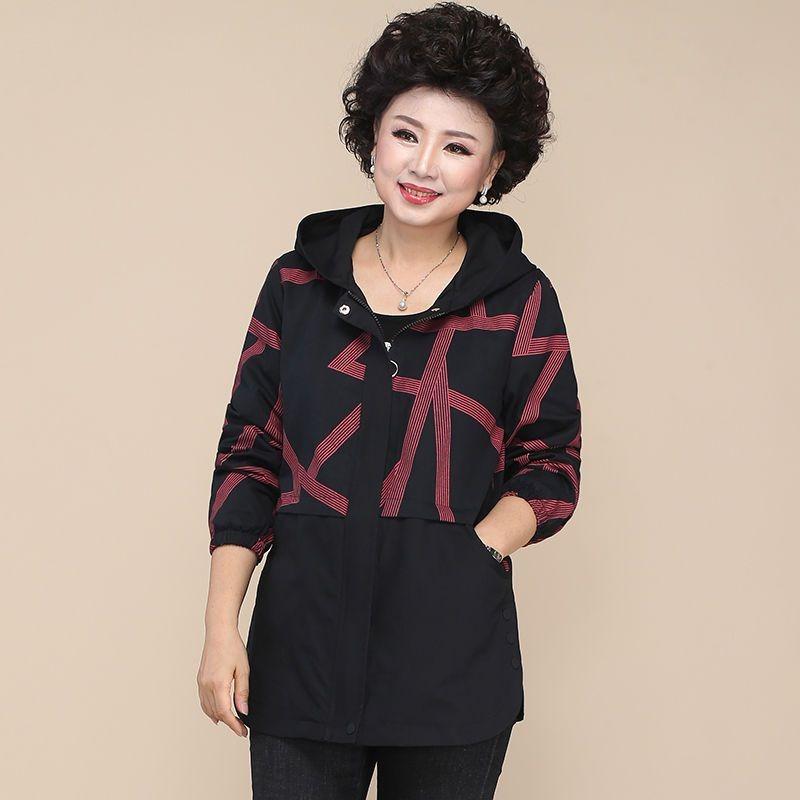 

Женская весенняя куртка с капюшоном, большого размера, модная, ветровка с подкладкой S чёрный