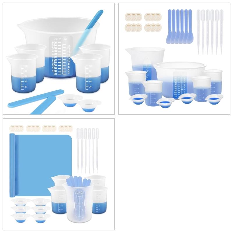 Multipurpose Resin Measuring Cup Set Sturdy Resin Materials Convenient for Craft Enthusiasts and Artists Supplies