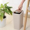 Nouvelle poubelle rectangulaire créative Cuisine Salle de bain Toilettes Poubelle Salon Pièce Avec couvercle Poubelles Poubelle à poussoir nordique