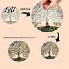 Decorative Hanging Pendant Tree of Life Round Sign Stained Glass Acrylic Suncatcher Ornament Decoration Window Wall for Indoor Outdoor Decoration