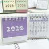Minimalist Two-Tone 2026 Mini Desktop Calendar,Creative Coil Calendar Planner Desktop Decoration Office Stationery