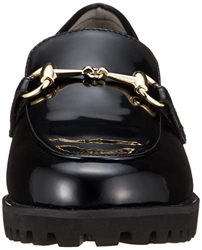 Carino CAWG22304 Women's Black Patent Leather Loafers, Size 23.0 Cm