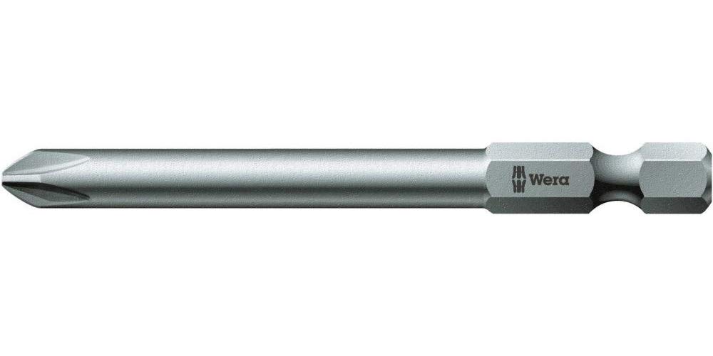 WERA Phillips Screwdriver 152mm Overall 059766 Bit, 6.35mm Drive, +1 Tip, Length,
