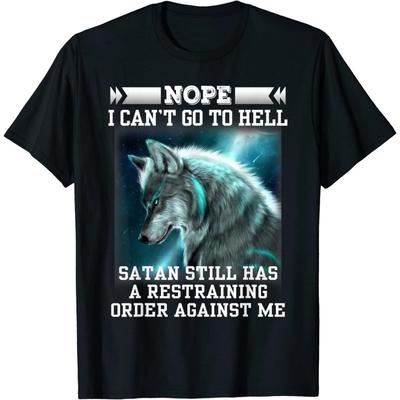 EYDE Nope I Cant Go To Hell Satan Still Has Restraining T-Shirt