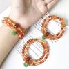 Qian Jing Wan Ma Red Agate Women's Lotus Pod Multi-strand Bracelet - Small Accessories