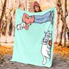 Simon's Cat Flannel Blanket Soft Warm All-Season Throw, Design for Camping, Car Travel, Hiking Sofa, Bed, Office Perfect Gift for Parties