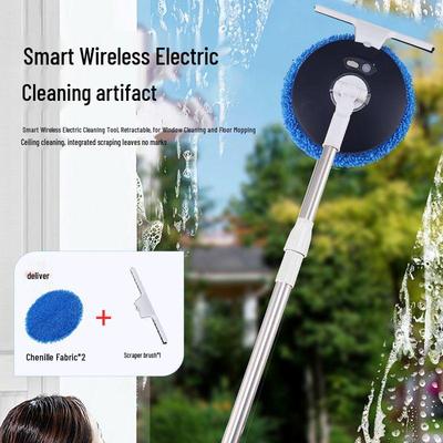 Automatic Electric Window Cleaning Robot with Telescopic Rod