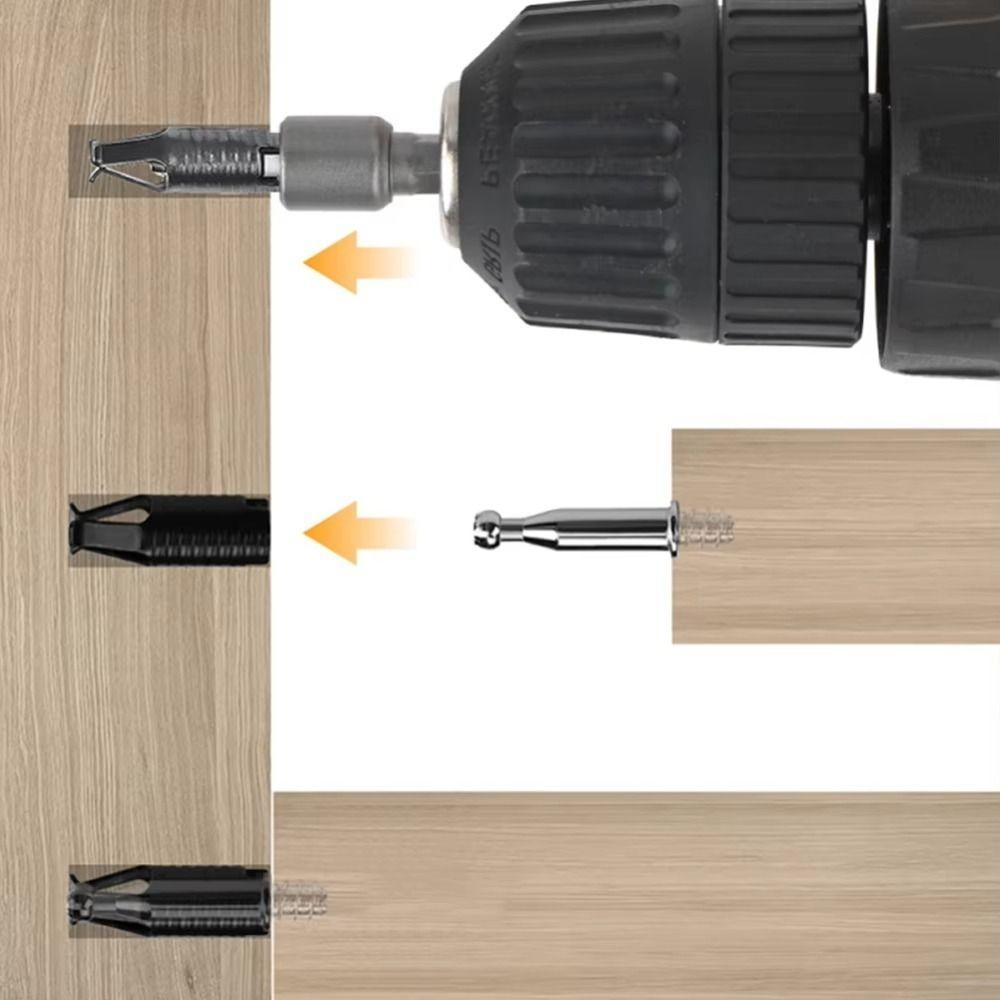 2 PCS Accessories Steel Special Batch Head Assemble Solidly Screwdriver Bit Parts 6.35MM a-buckle Connector Bench Drill