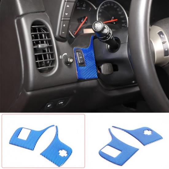 Blauer Karbonfaser-Dachschalter-Knopfleiste für Corvette C6 Z06 05-13