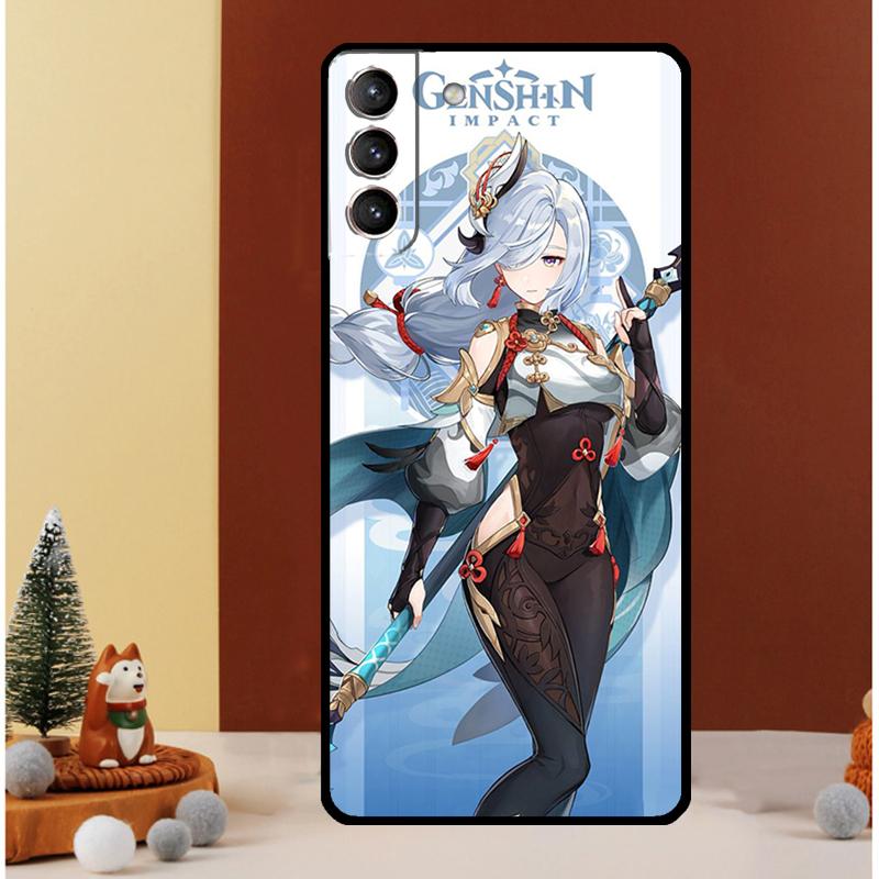 Genshin Impact Shenhe Case For Samsung Galaxy S26 S25 Ultra S23 S20 FE S21 S22 S24 Plus S10 S25 FE Cover Funda