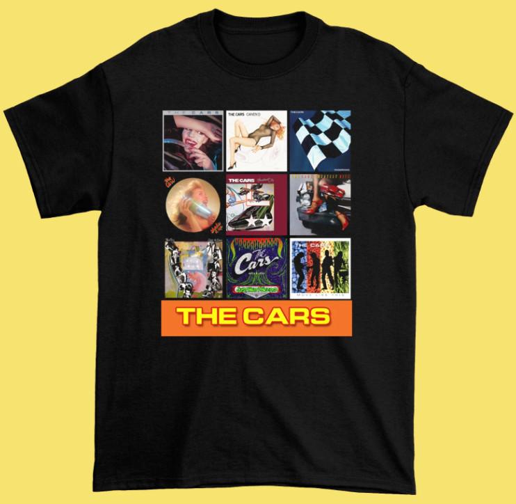THE CARS album cover Black Cotton Shirt Full size S5XL Unisex T-Shirt XL