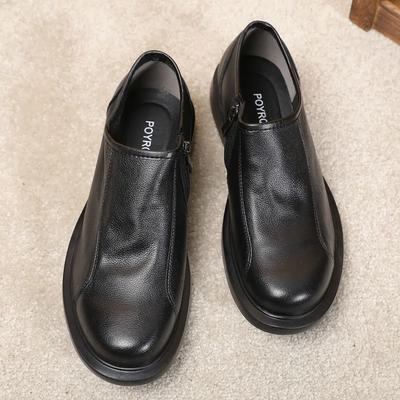 Herren Freizeitschuh mit runder Spitze Büro Braun Herren Lederschuhe Legitimer Retro Versand Kostenlose Lieferung Größe 45 Designer Bequem