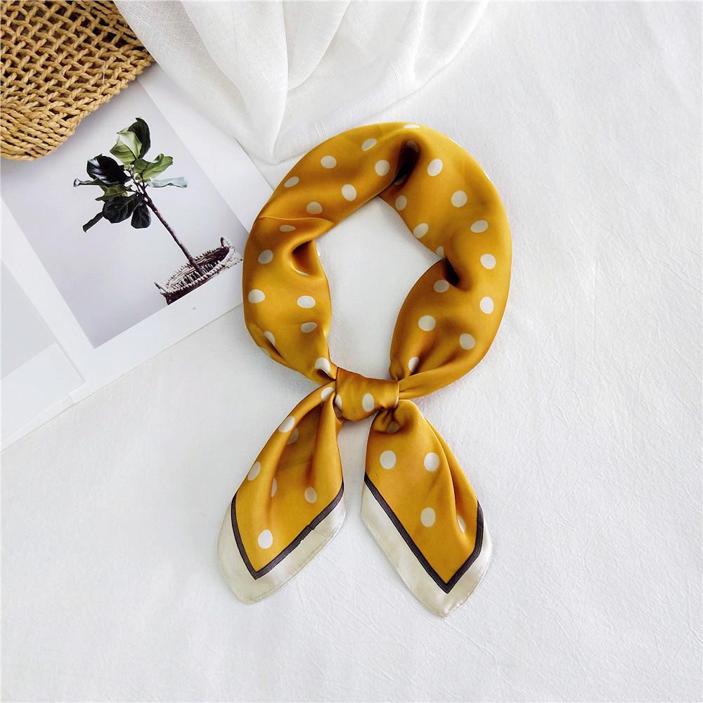 Floral Print Headkerchief Neck Scarves Women 70CM Square Headband Hijab Scarf For Ladies