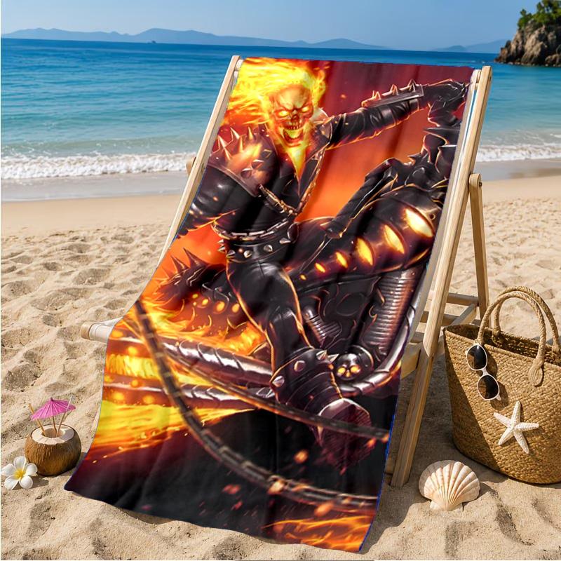 Eerie Frozen Phantom Beach Towel Microfiber Beach Towel, Lightweight and Quick-Dry, for Summer Travel, Swimming Pool Fan Birthday Gift