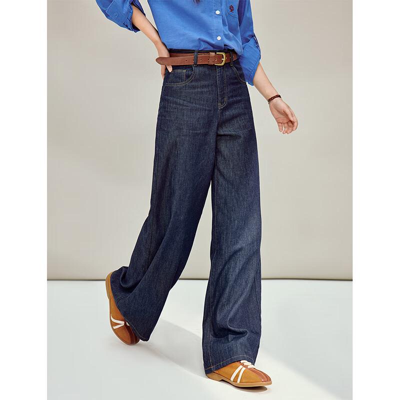 INMAN Women's Vintage Straight Leg Denim Jeans