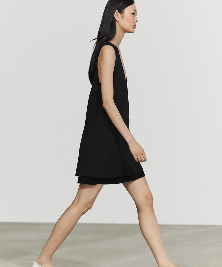 Masimodutti Double Fabric Midi Dress