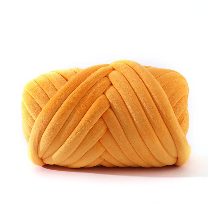 New Velvet Core-Spun Yarn for DIY: 3cm Thick Handmade Blanket, Pillow, Wool Fabric, Strip Yarn, Cat Bed.