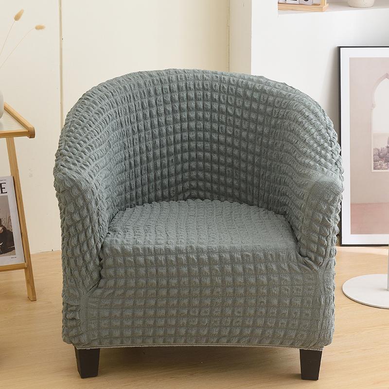 Bubble Fabric Club Tub Chair Covers Nordic Stretch Armchair Cover 1Seater Removable Bar Single Seat Covers Home Decor Hotel