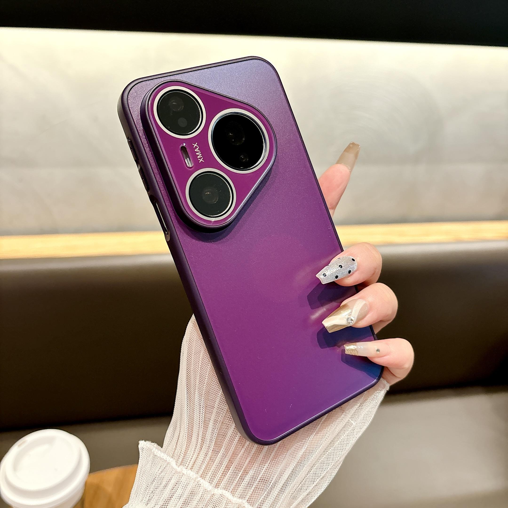 

Shockproof Built-in Glass Lens Camera Protection Case For Huawei Pura 80 Pro Ultra Pro+ Anti-Scratch Slim Matte Hard Phone Cover Huawei Pura 80 фіолетовий