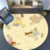 Doraemon2 Round Area Rug,Carpet Rug for Living Room Bedroom Sofa Playroom Decor,Non-slip Floor Mat