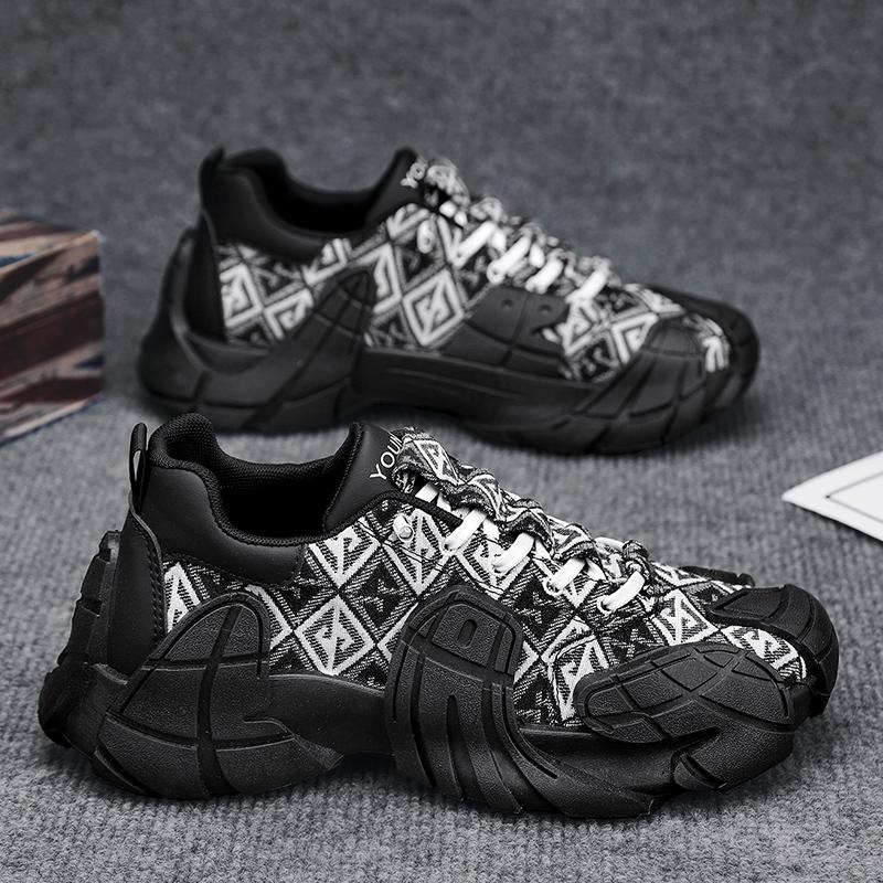 

ZL spring new mecha shoes sports and leisure men s shoes, black, red 44