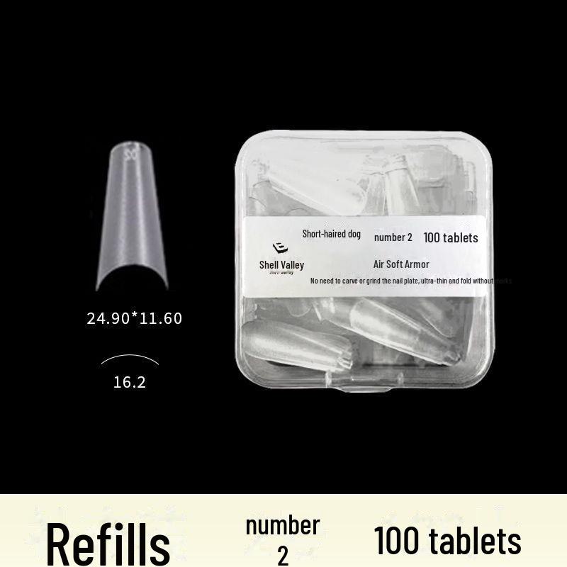 Super Long Fine Dog Nail Art Tips - No Grind, Full Code Fold, No Trace, Quick Apply Replacement for Nail Art Shops