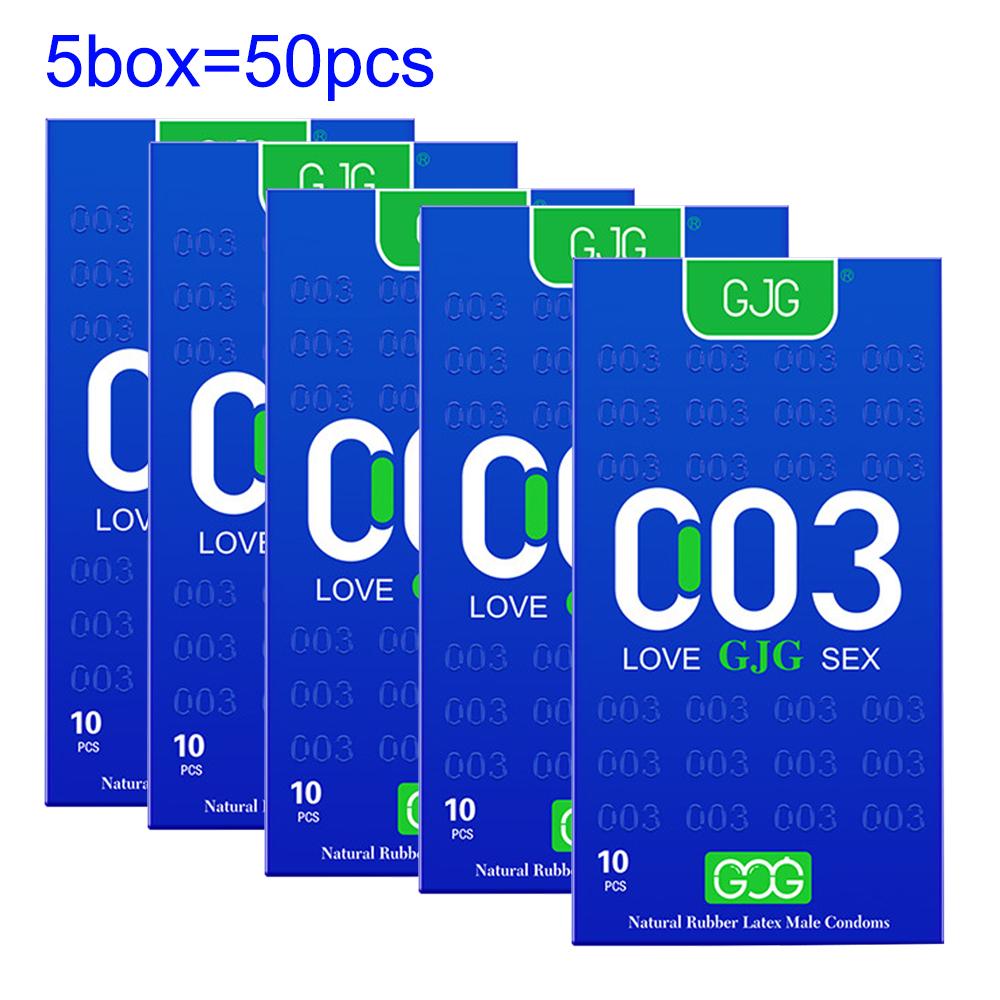 003 Ultratunn kondom Säker Sex Super Smidig Super Smörjning Transparent Naturlig Latex Kondom Sexprodukt för vuxna