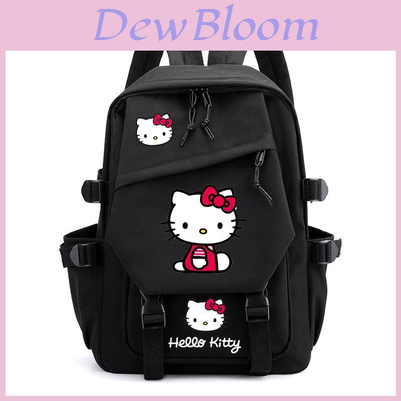 Hello Kitty Rucksack für Mädchen und Teenager Nylon Cartoon-Druck Mit atmungsaktiven Trägern