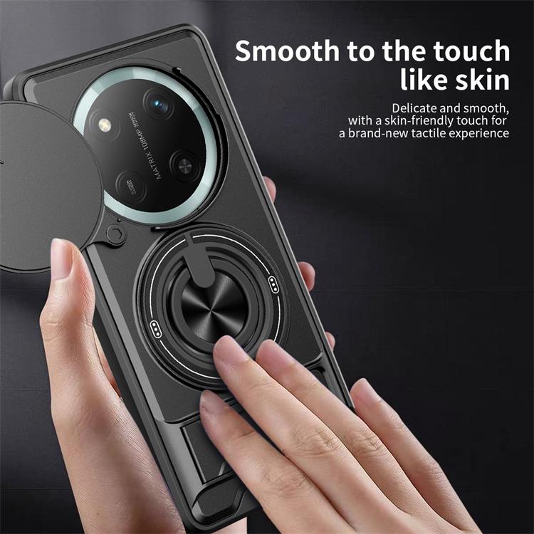 For Honor X9C X9B X9A X50 X60 Pro Smart/Magic 5 6 7 Lite Camera Rotating Sliding Cover Car Magnetic Ring Double Stand Phone Case