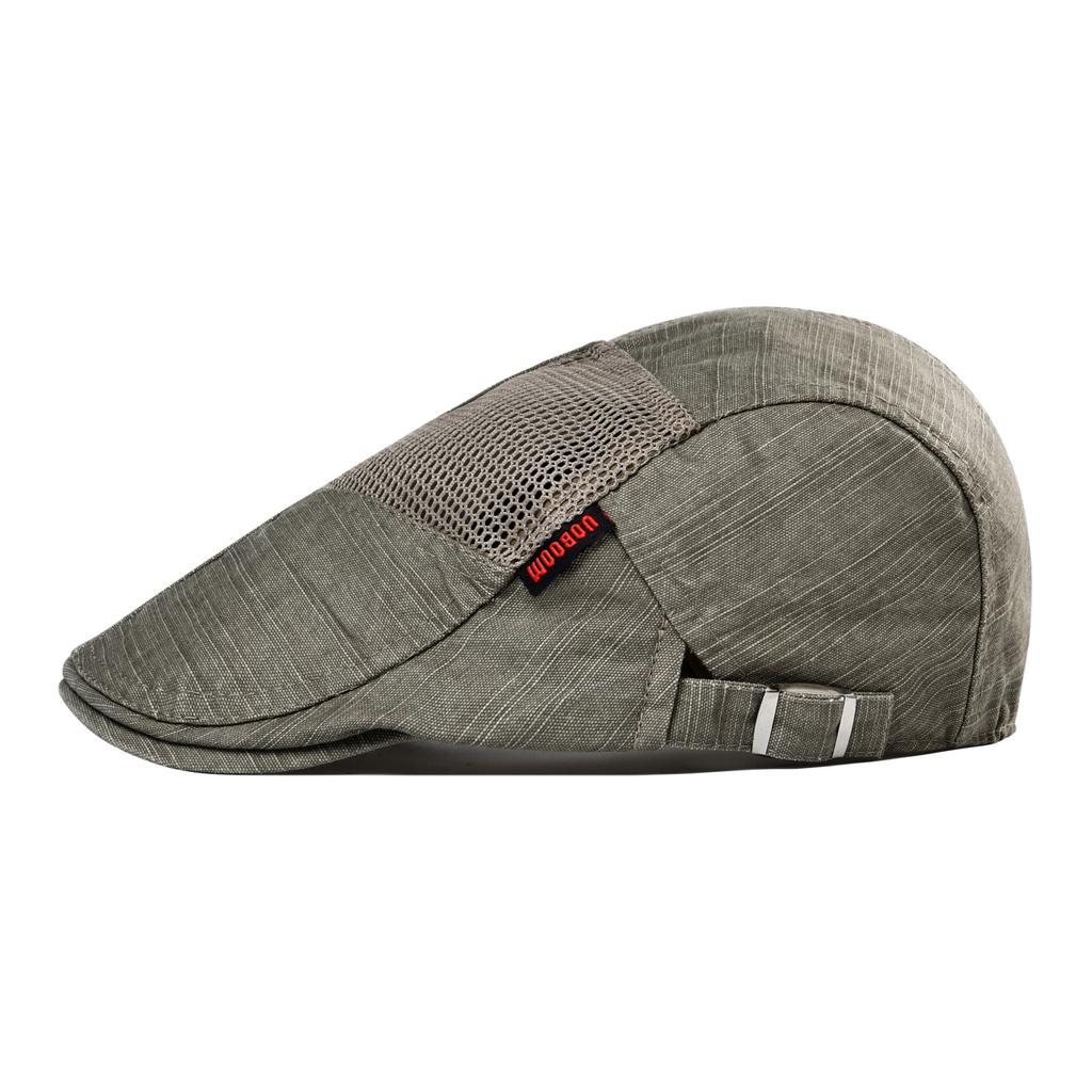 VOBOOM Cotton Flat Ivy Cap Men Retro Newsboy Caps Distressed Male Golf Boina Baker Boy Hat Adjustable Spring Summer Autumn Beret