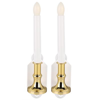 2Pcs Solar Power Candle Lamp Outdoor Flameless Candle Lamp Home Decoration Landscape Lights