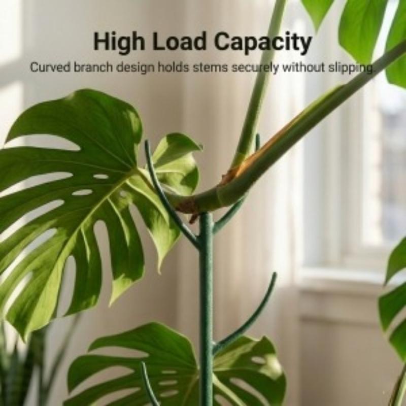 6-Pc Stackable Monstera Plant Support Stakes, 5 Support Frames and 1 Roll Hook and Loop Tape for Outdoor Climbing Plants