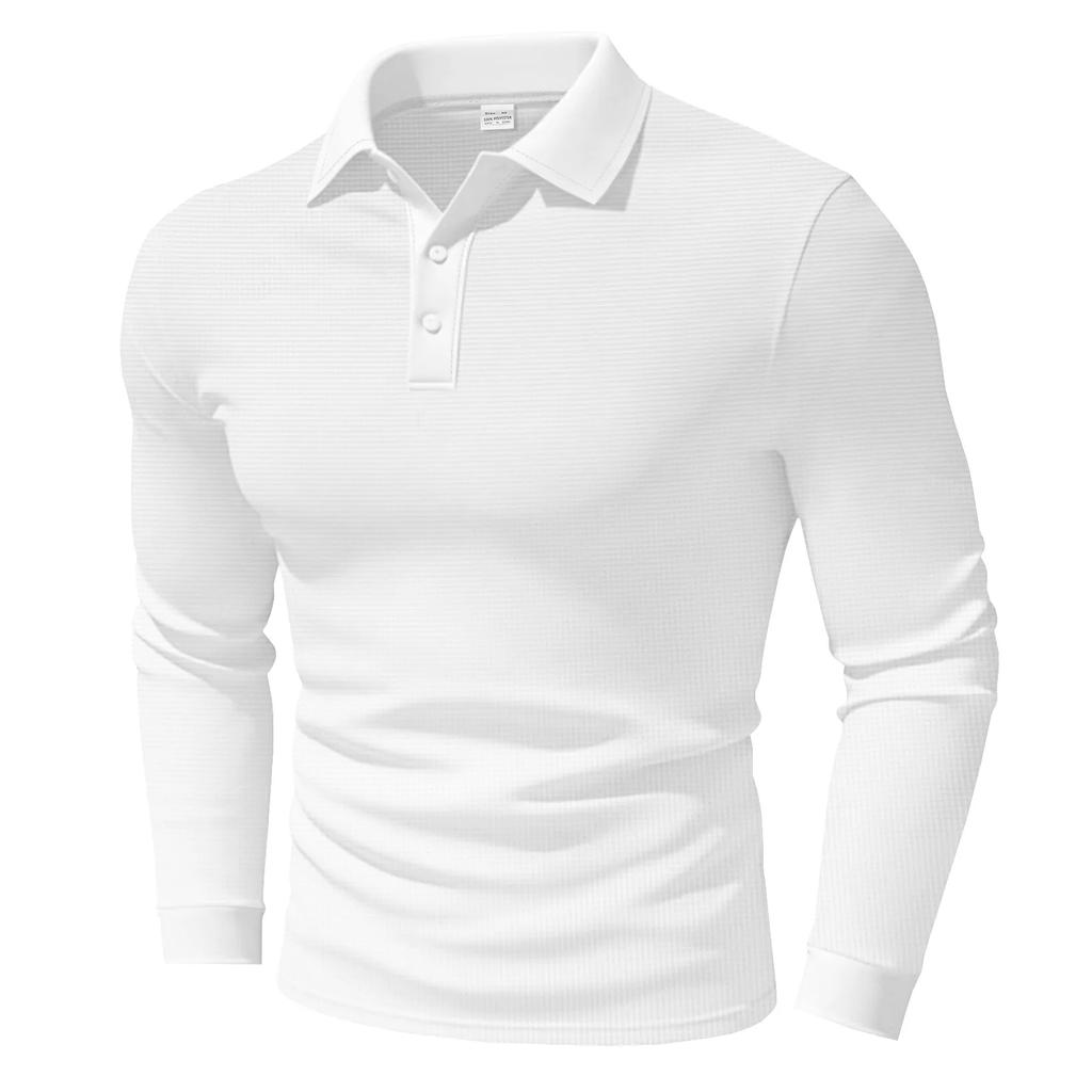 Spring Autumn Lightweight Breathable Men's Polo Shirts Casual Long Sleeve Quick Dry Comfortable Fit Polos