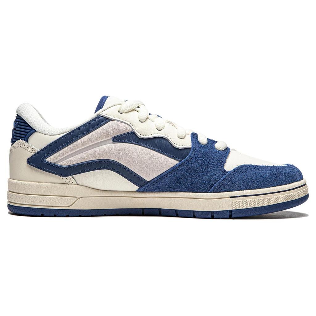 New LiNing Wave Pro Slip-Resistant Cushioning Low-Top Skateboard Shoes Men's Blue White AEPU017-8