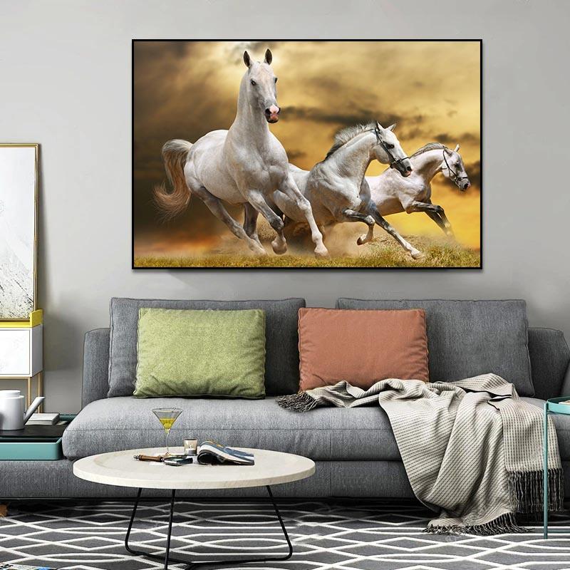 Moderne Tier Pferd Kunst Leinwand Malerei Poster und Drucke Abstrakte Wand Kunst Bilder für Wohnzimmer Hause Dekoration Cuadros